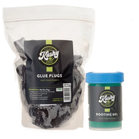 Kushy 90ml Rooting Gel with 48 Pack Propagation Glue Plugs