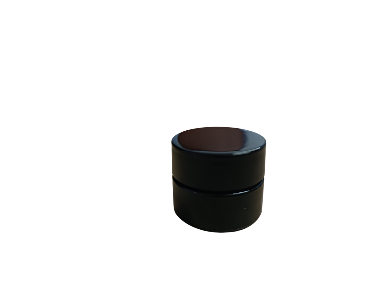 Miron Black Glass Storage Jar 5ml