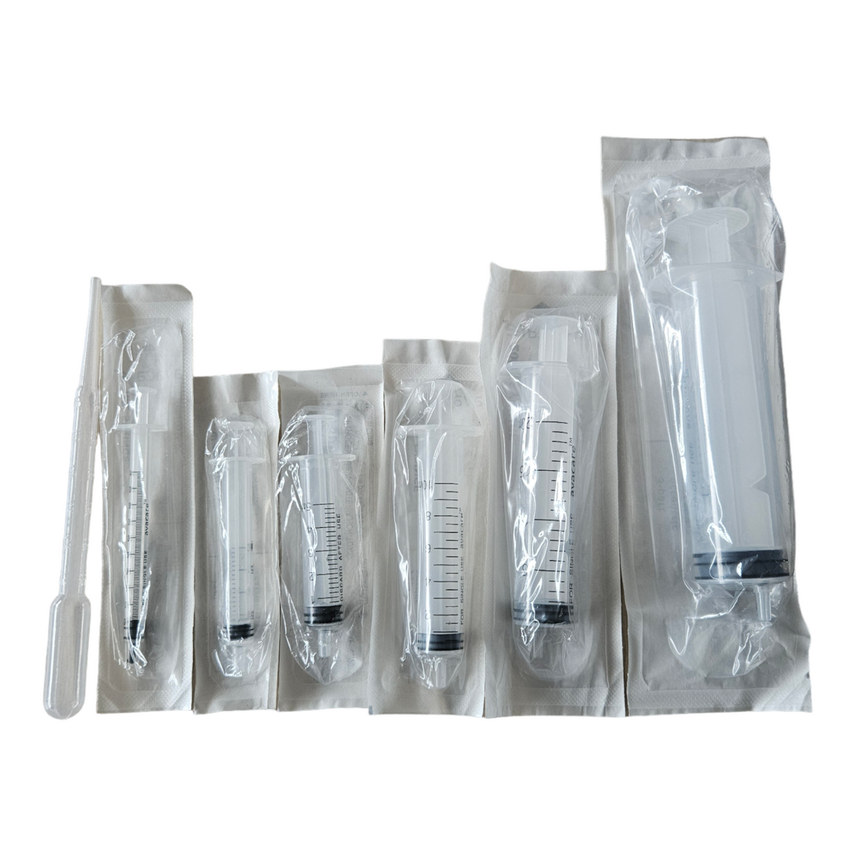 Kushy Syringe Combo - 1ml, 2ml, 5ml, 10ml, 20ml, 50ml, 3ml Pipette