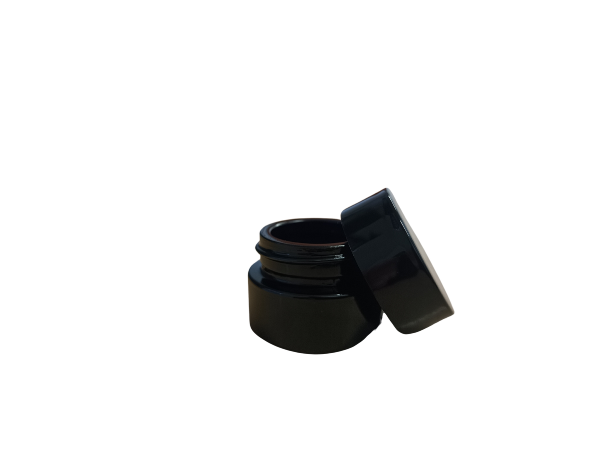 Miron Black Glass Storage Jar 5ml
