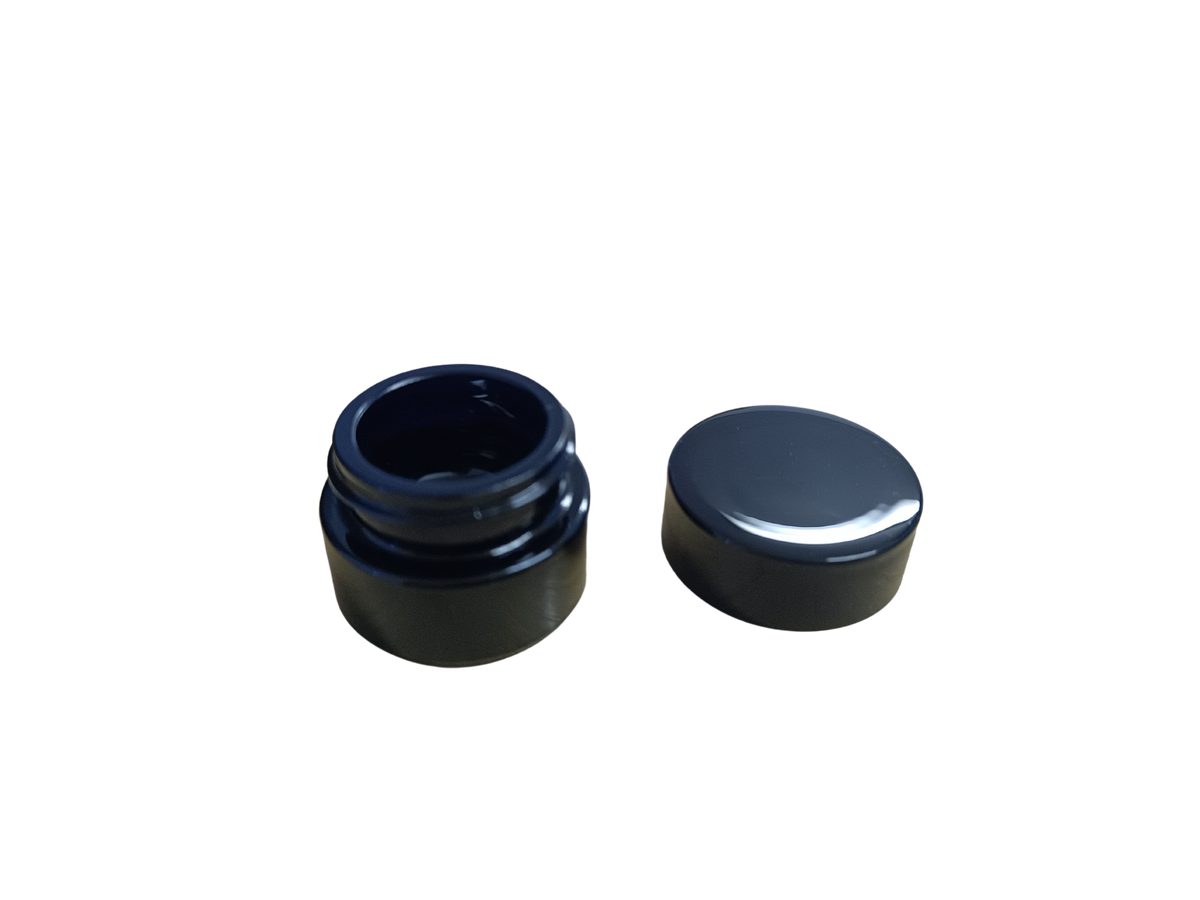 Miron Black Glass Storage Jar 5ml